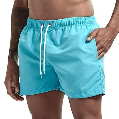 Men's Quick Dry Board Shorts with Pockets for Summer Beach
