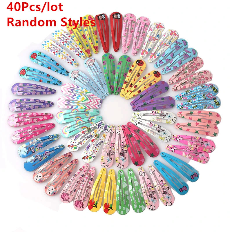 Cute Cartoon Hairpins for Girls 40Pcs Alloy Accessories