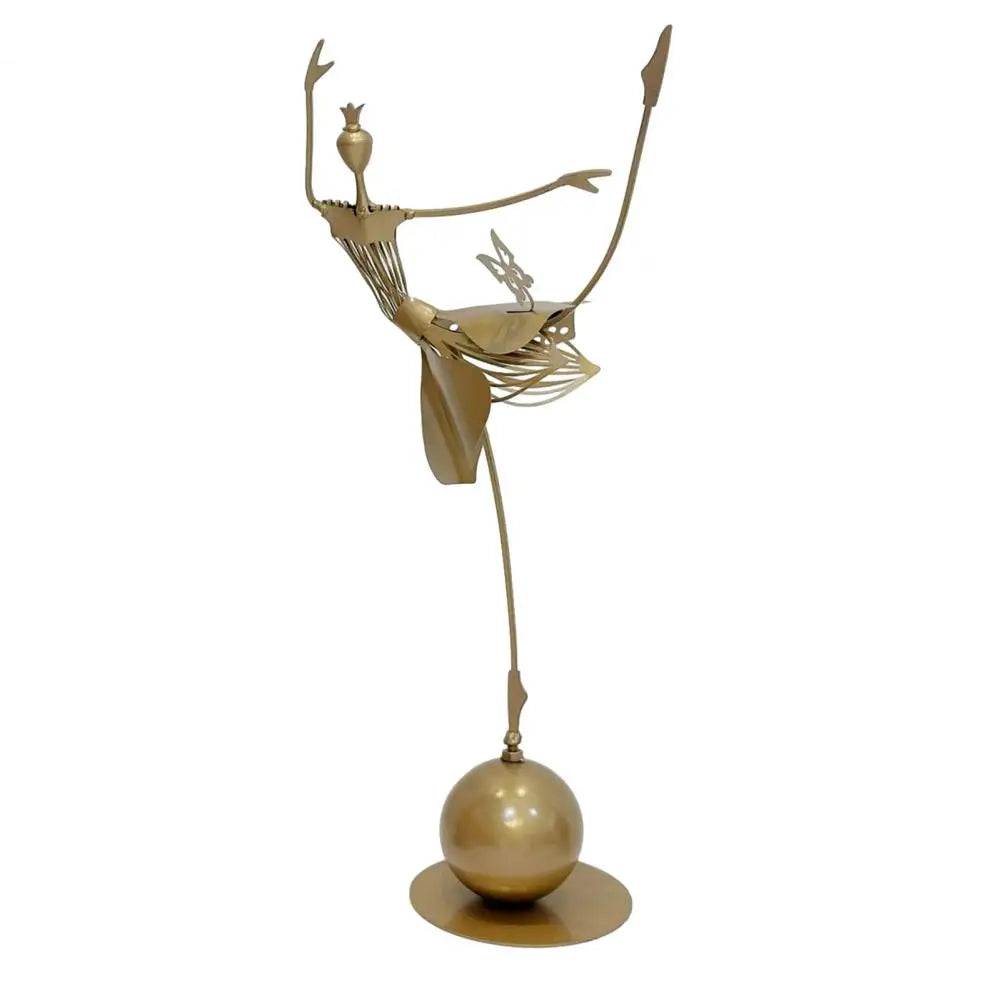 Vintage Metal Dancing Girl Statue for Garden Decoration