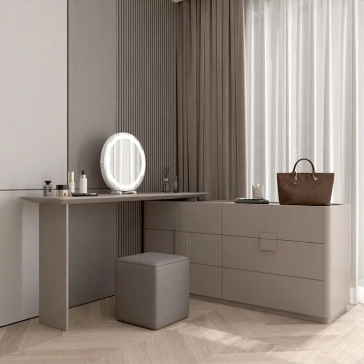 Modern Morocco Wooden Makeup Table with Mirror by YQXH