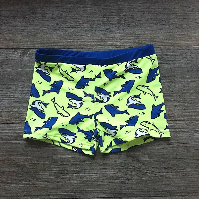 Boys Summer Swim Trunks in Polyester and Spandex