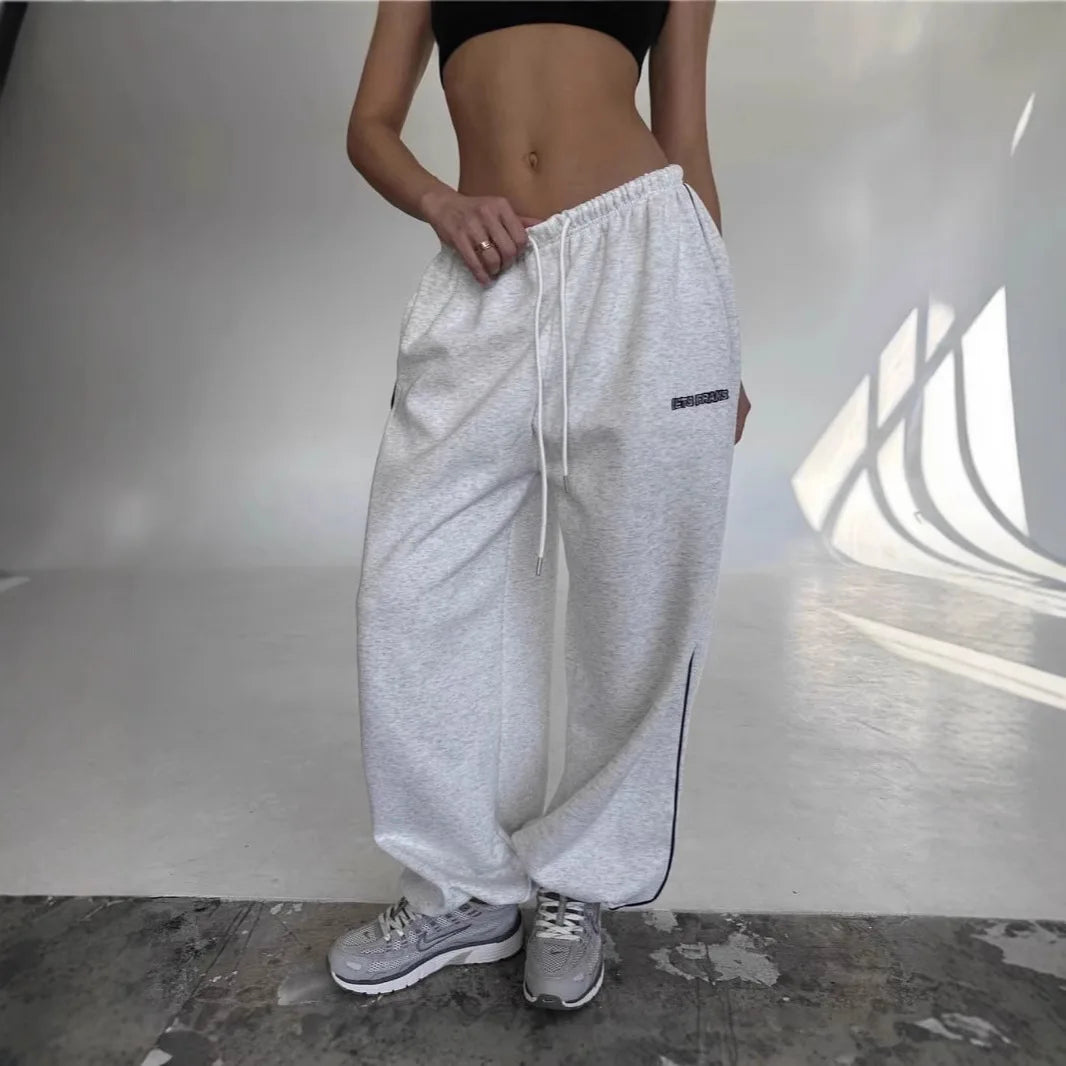 Wide Leg Stripe Trousers for Women by CONGRUN