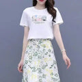 Chiffon Floral Skirt A-Line Style for Women in Summer