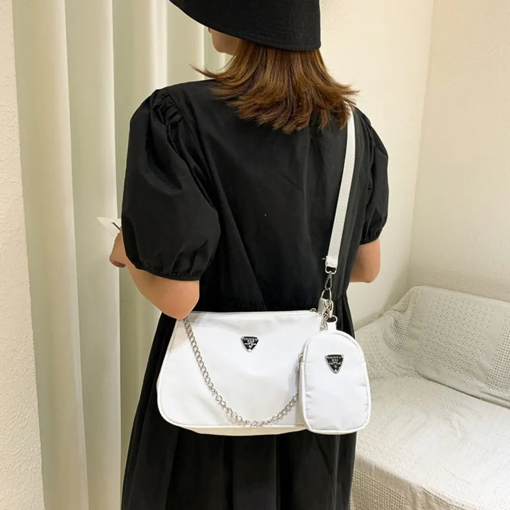 Nylon Handbag Set for Women - Casual Crossbody and Shoulder Bags