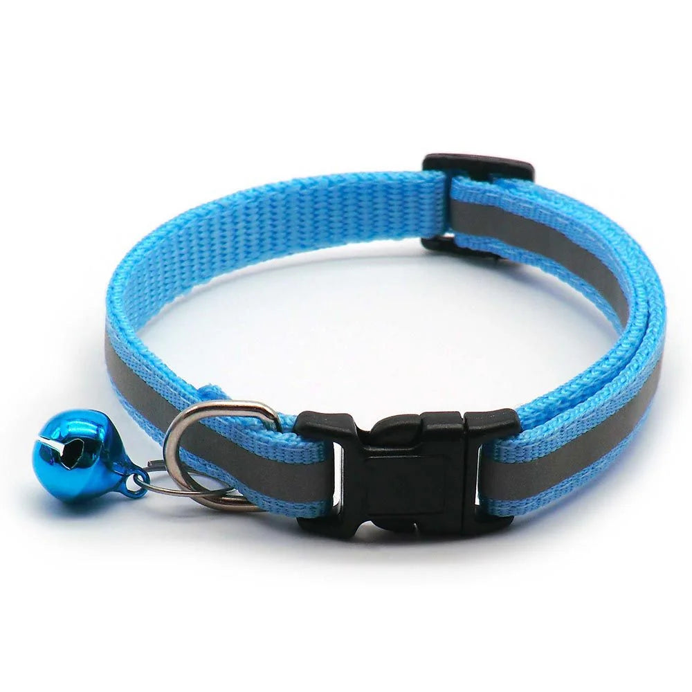 Reflective Bell Pet Collar for Small Dogs and Cats - 2 Pack