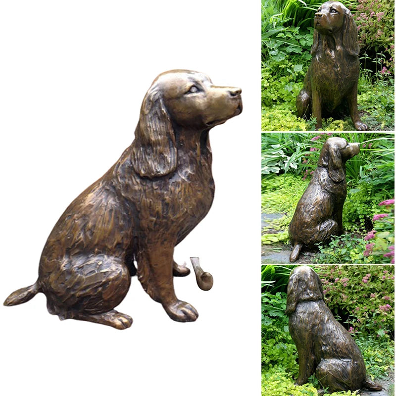 Realistic Springer Spaniel Dog Statue for Garden Decor