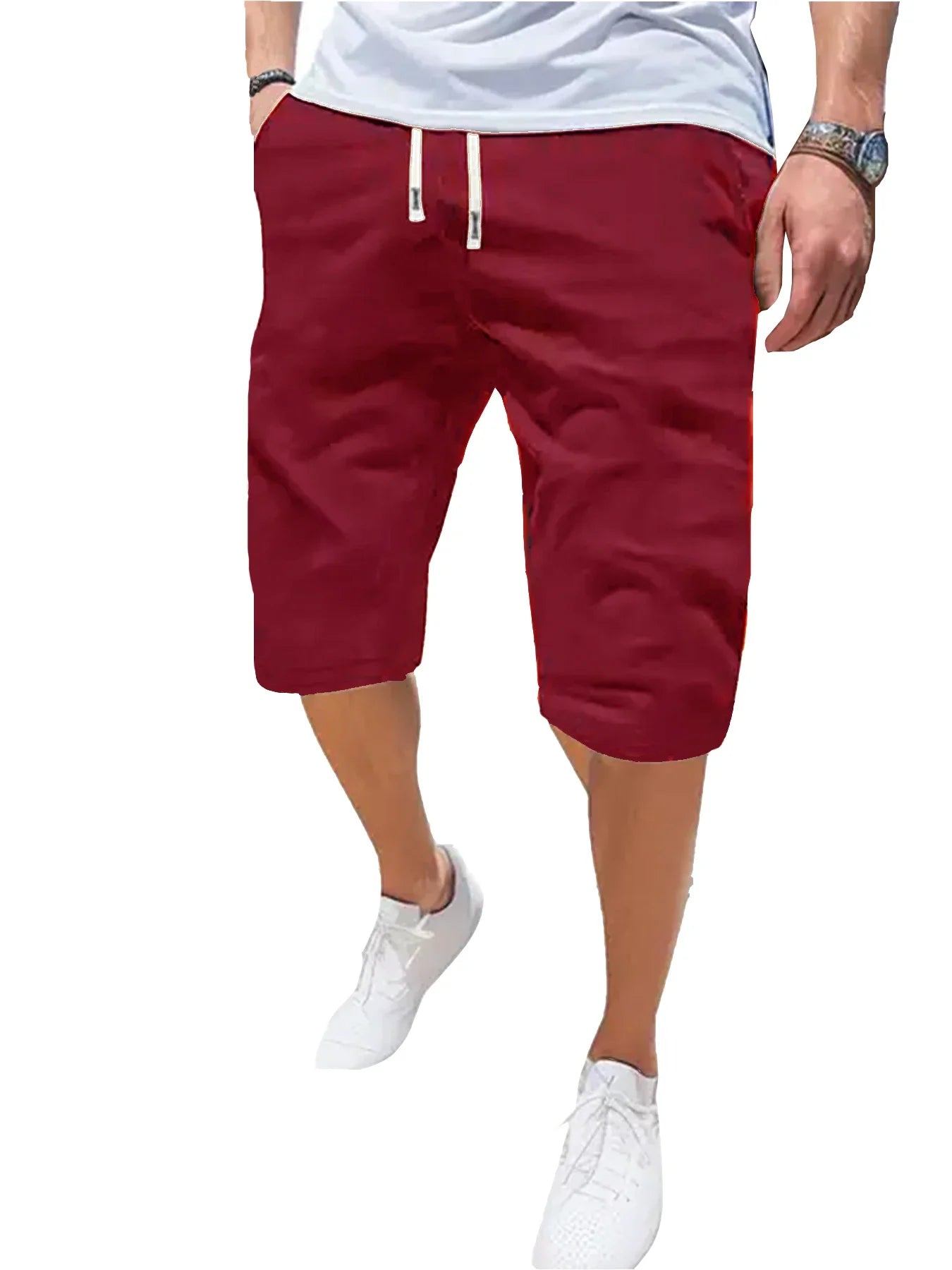 Men's Casual Polyester Sports Shorts for Summer Running