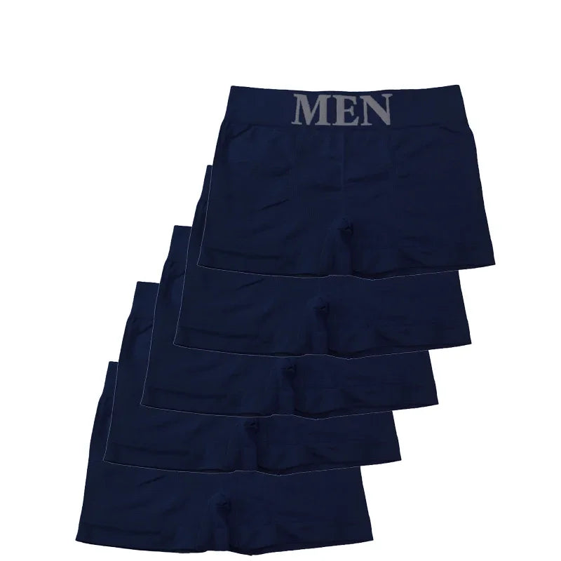 Men's High Elastic Boxer Briefs Soft Cotton Stretch Shorts