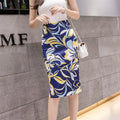 Casual Print Pencil Skirt for Women in Cotton and Polyester