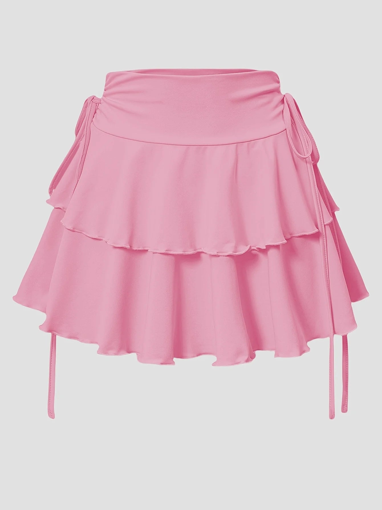 High Waist Slim Fit Elastic Waist Skirt for Women in Solid Color