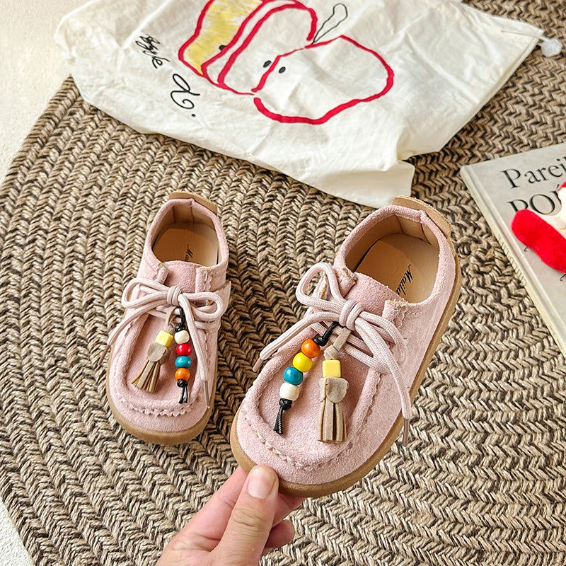 Retro Style Leather Mary Jane Shoes for Girls 3-6Y