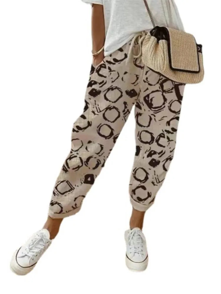 Floral Print Casual Pants for Women by MALEY LifeStyle