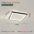 Modern Minimalist Square Ceiling Light in Black