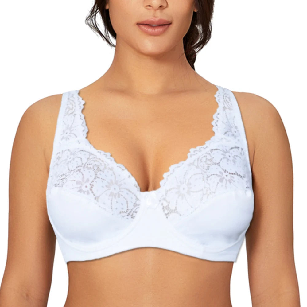 MELIYUU Sexy Lace Underwire Bra for Plus Size Women