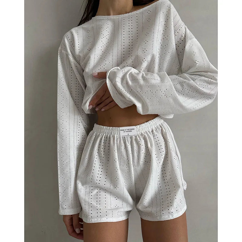 MALEY LifeStyle Spring Women's Pajama Set with Shorts