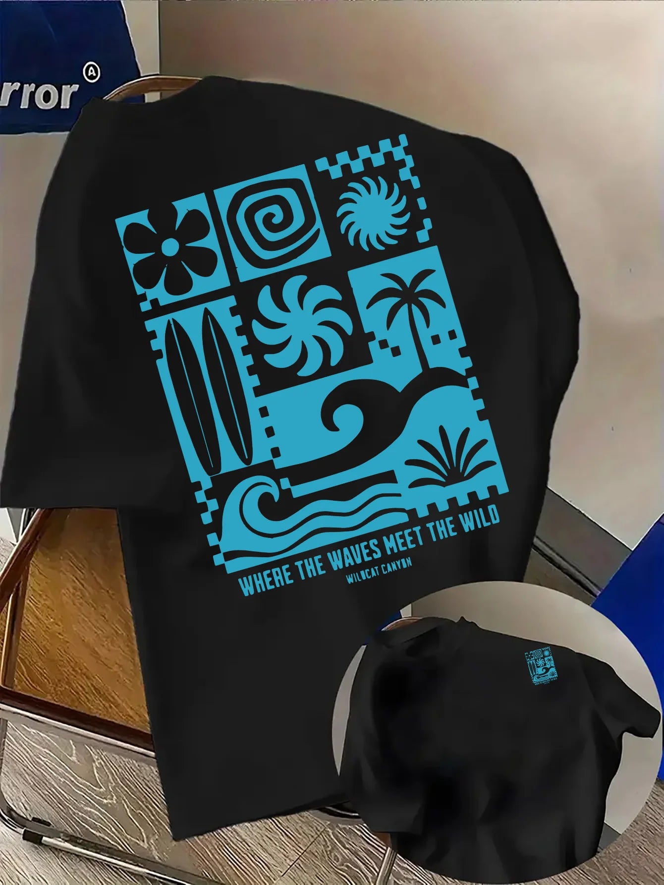 Men's Beach Style Printed T-Shirt in 100% Cotton