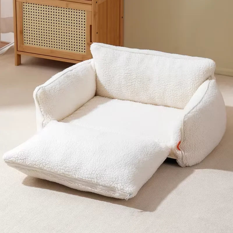Luxury Lambswool Sofa Nest Bed for Pets
