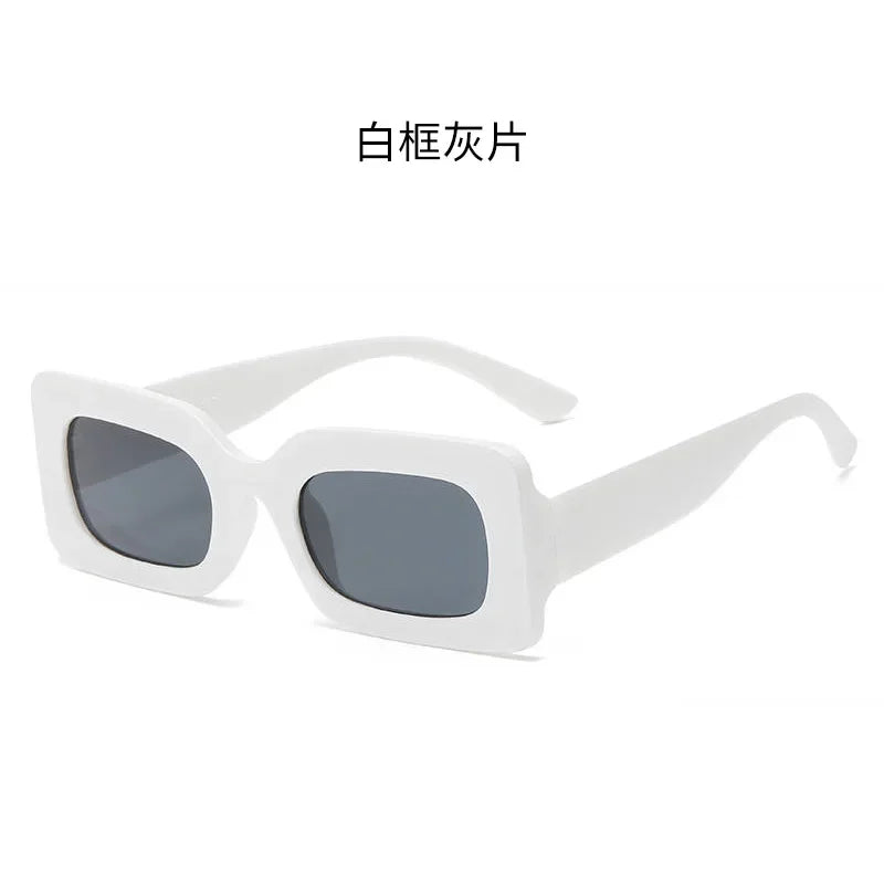 Vintage Rectangle Frame Sunglasses for Women by MOONBIFFY