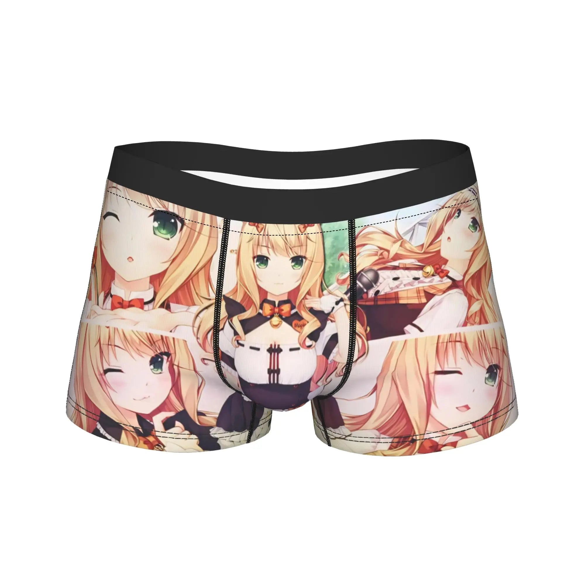 Men's Funny Cartoon Boxer Shorts Breathable Polyester Underwear