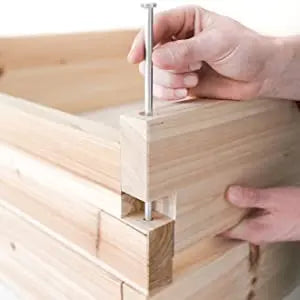 Large Wooden Planter Box for Herb Garden and Flower Pots