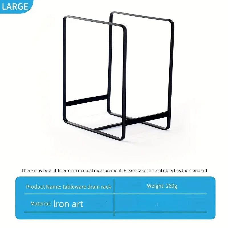 Metal Dish Storage Rack for Kitchen Countertop Organization