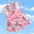 Floral Print Summer Dress for Pets in Lightweight Polyester