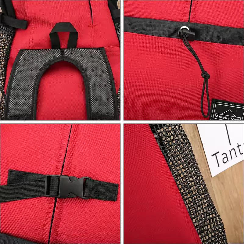 Durable Adjustable Nylon Pet Carrier Backpack for Medium Dogs