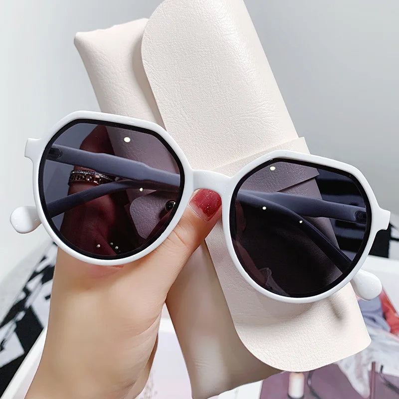Geometry Shape Frame Vintage Sunglasses for Women by MOONBIFFY