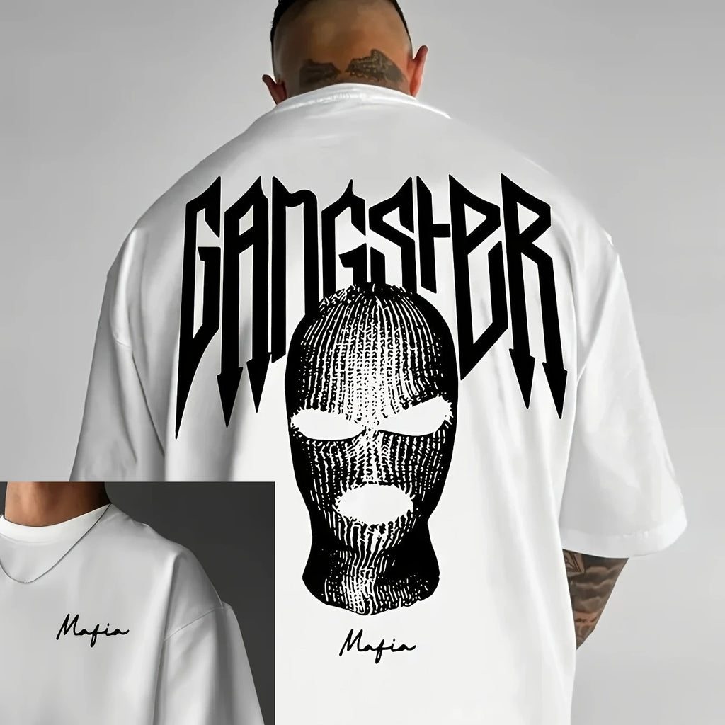Men's Street Style Round Neck T-shirt, Bold and Interesting Printed T-shirt for Casual Street Wear