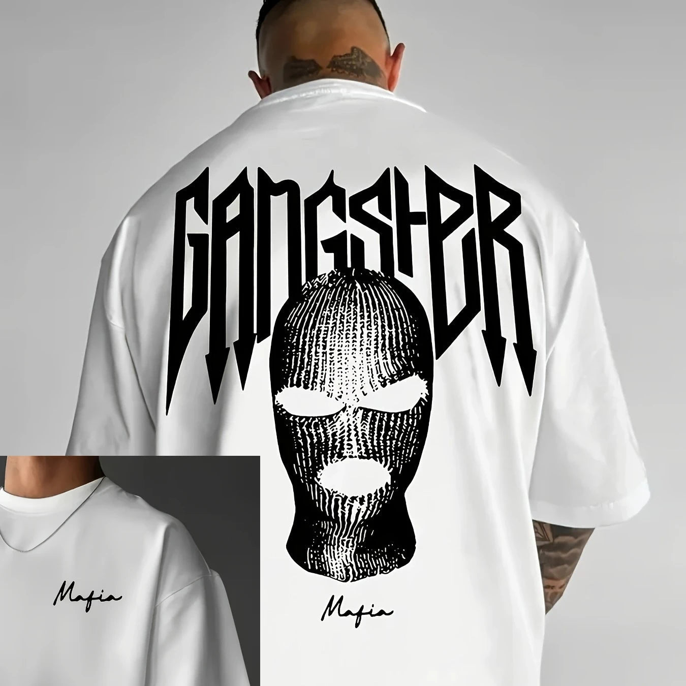 Men's Street Style Round Neck T-shirt, Bold and Interesting Printed T-shirt for Casual Street Wear