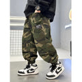 Boys Camouflage Cargo Pants for Big Kids in Cotton Blend