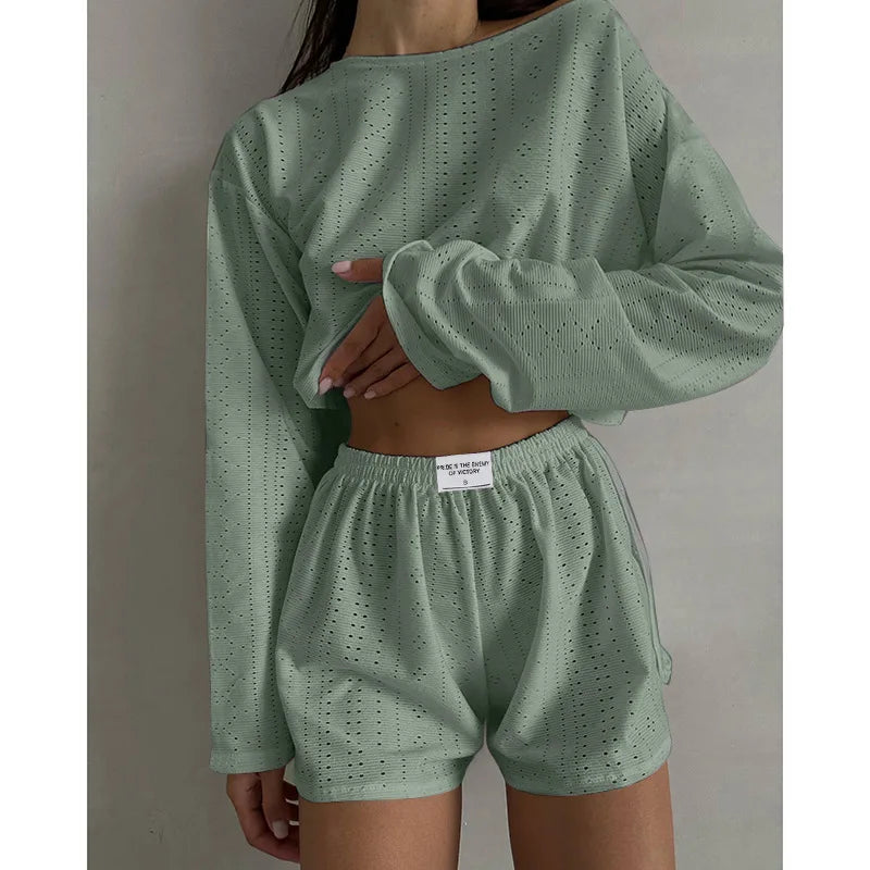 MALEY LifeStyle Spring Women's Pajama Set with Shorts