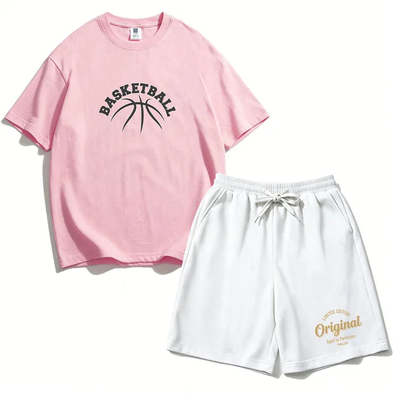 Boys Cotton Basketball Outfit Set for Summer Play
