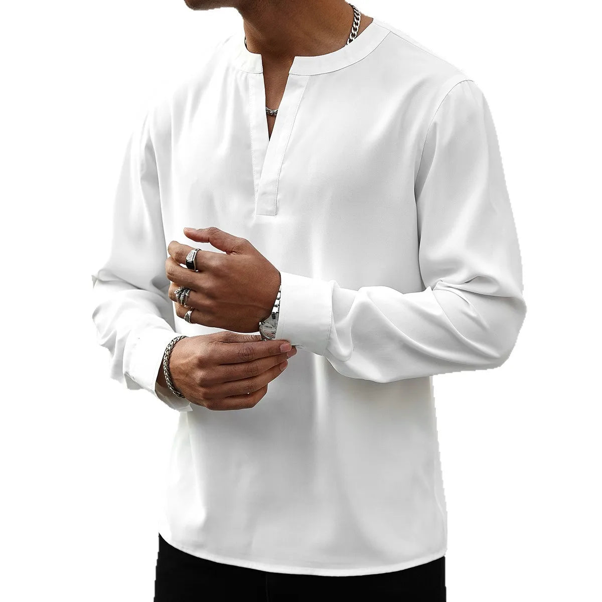 Men's Casual Solid Color New Style Tops Stylish Casual Wear