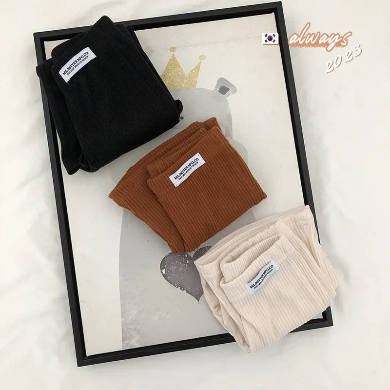 Stylish Girls' Bell Bottom Pants in Solid Color for Summer