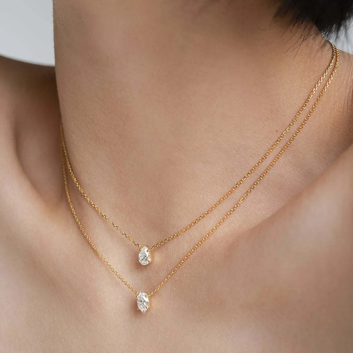 Trendy Heart Zircon Pendant Necklace for Women Party Wear