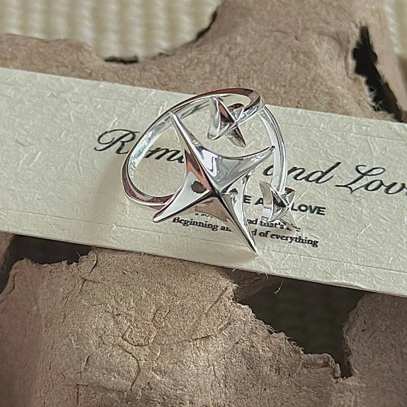 BF CLUB 925 Sterling Silver Handmade Women’s Irregular Ring