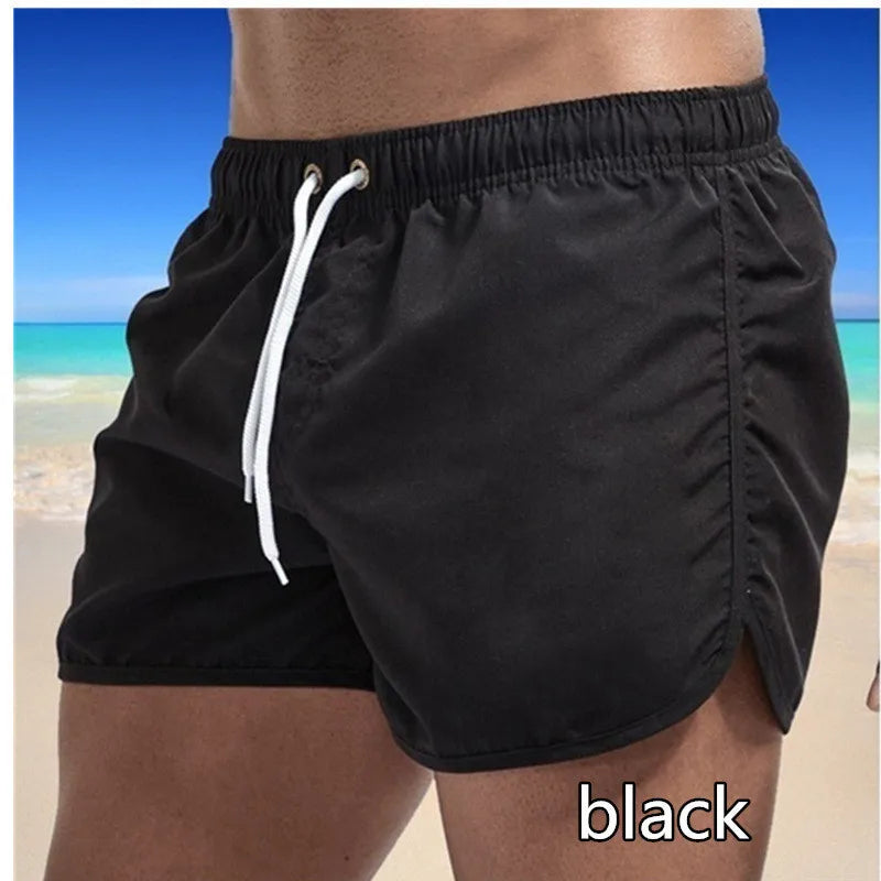Men's Polyester Swim Shorts for Running and Surfing