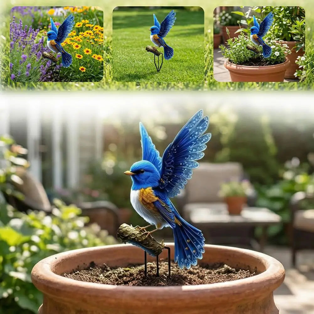 Weatherproof Acrylic Bird Ornament Garden Stake for Outdoor Decor