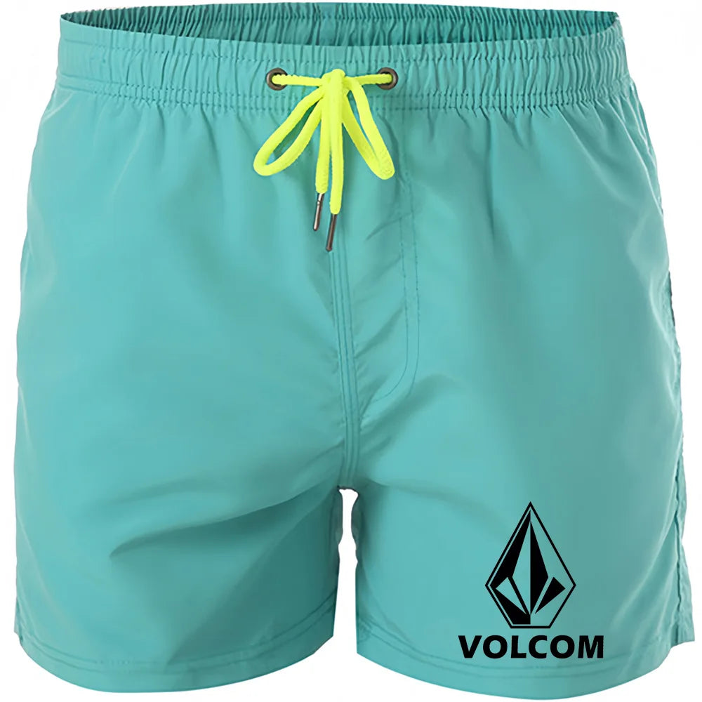 Men's Quick Drying Polyester Beach Shorts with Mesh Lining
