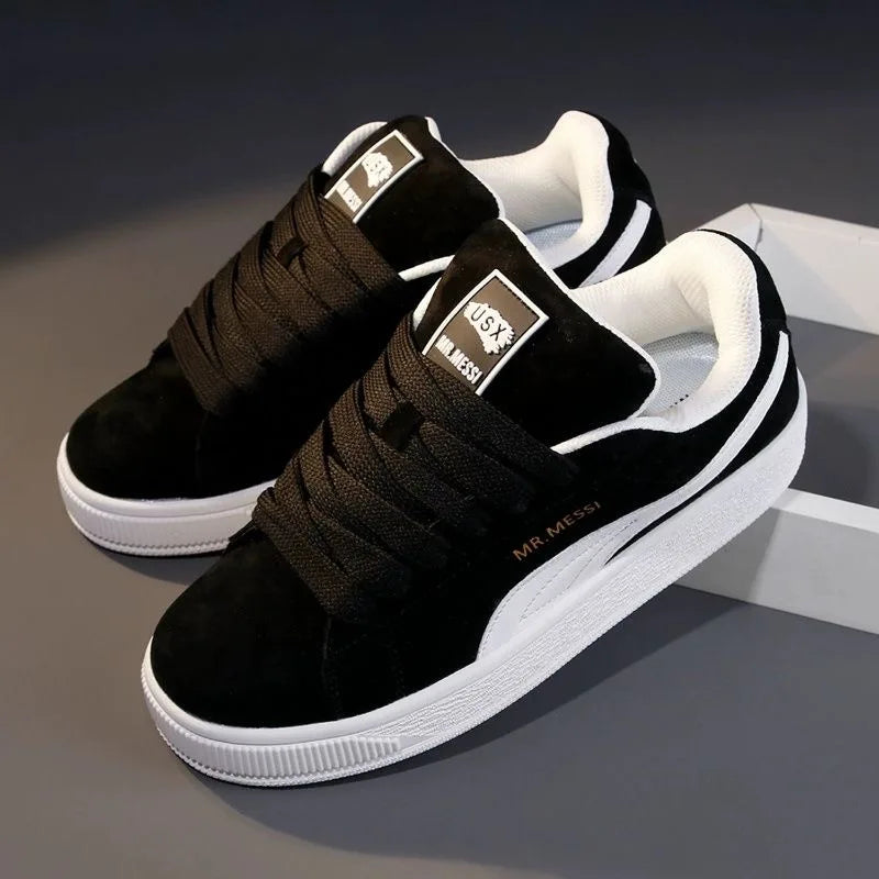 Men's Breathable Casual Lace-Up Shoes with Thick Soles