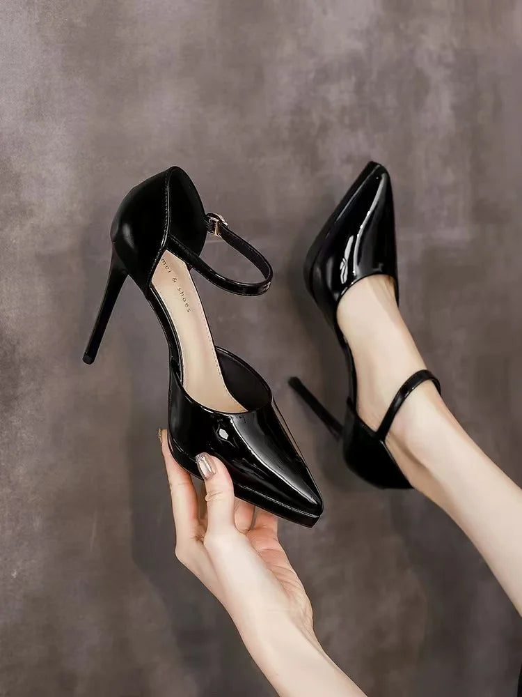 Pointed Toe High Heels for Women Comfortable Waterproof Red Sole