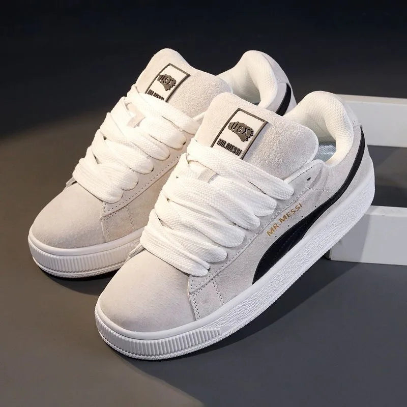 Men's Breathable Casual Lace-Up Shoes with Thick Soles