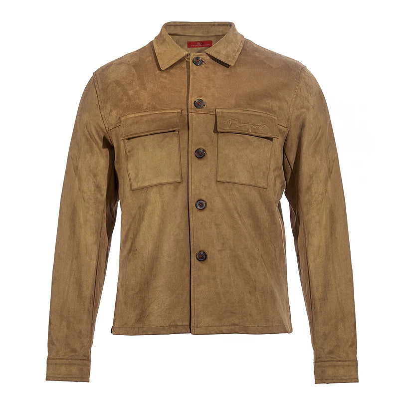 Men's Coat Autumn Winter Fashion Vintage Street Style Button Design Men's Long Sleeved Casual Pocket Design Men's Classic Jacket