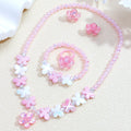 Cute Floral 5-Piece Jewelry Set for Baby Girls Aged 4-6Y