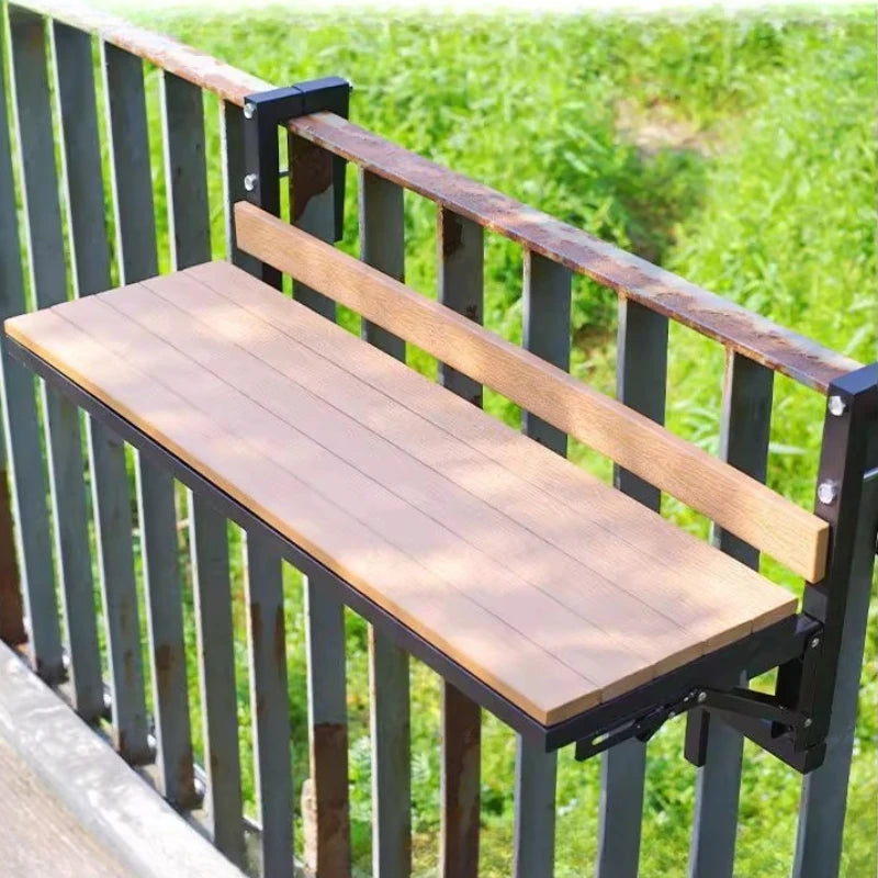 Portable Wooden Folding Outdoor Table for Balconies and Camping