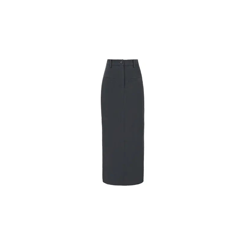 Elegant Black Gray Long Skirt for Women by Qarkash