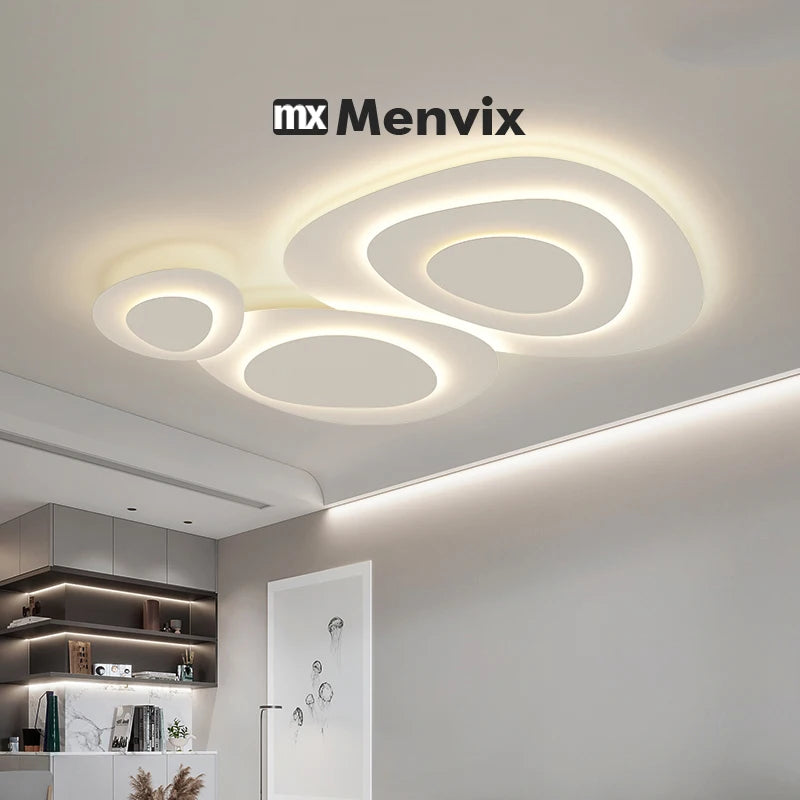 Milk White Art Deco Ceiling Lamp for Indoor Spaces