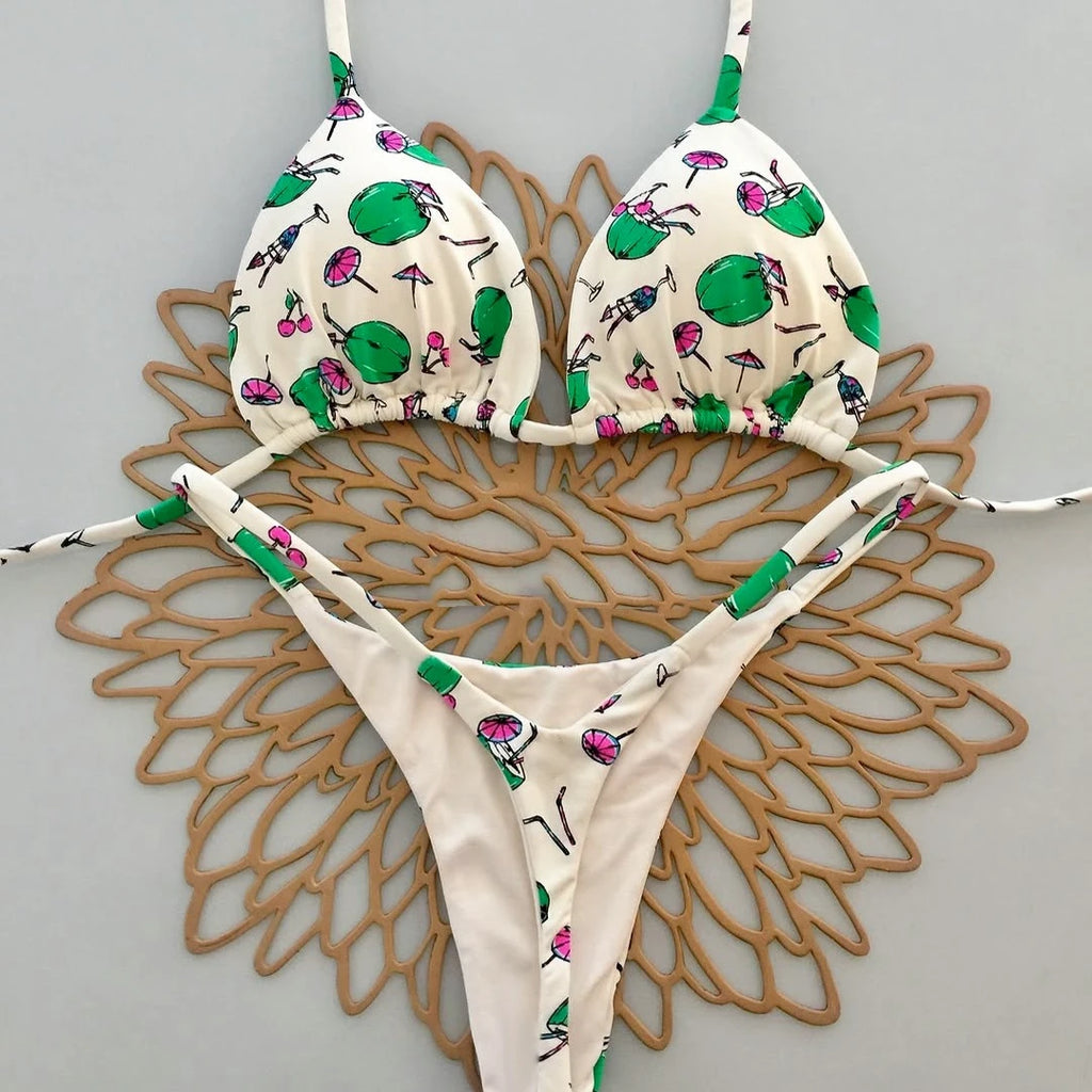 2026 Polyester Sexy Brazilian Bikini Set for Women