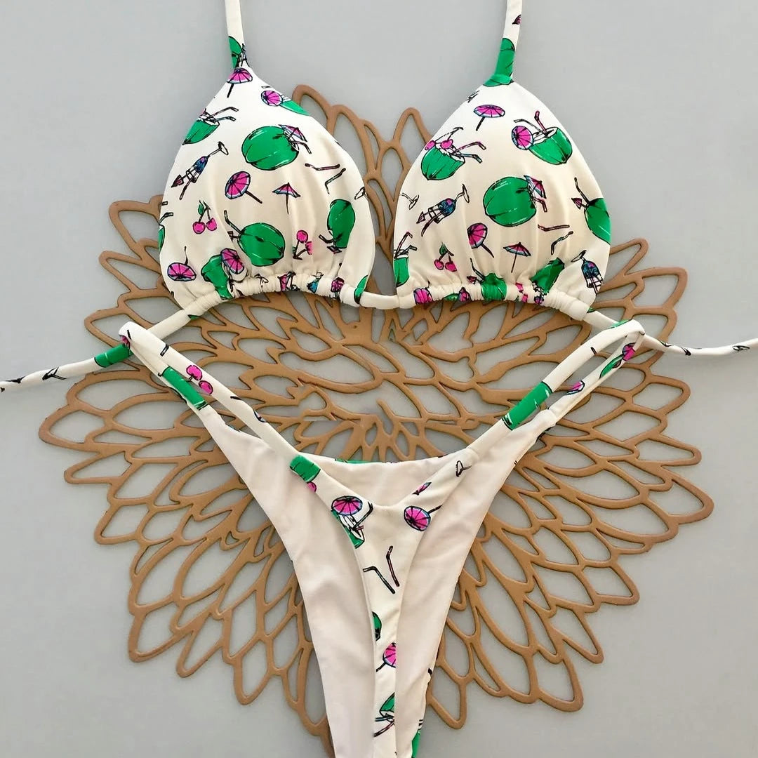 2026 Polyester Sexy Brazilian Bikini Set for Women